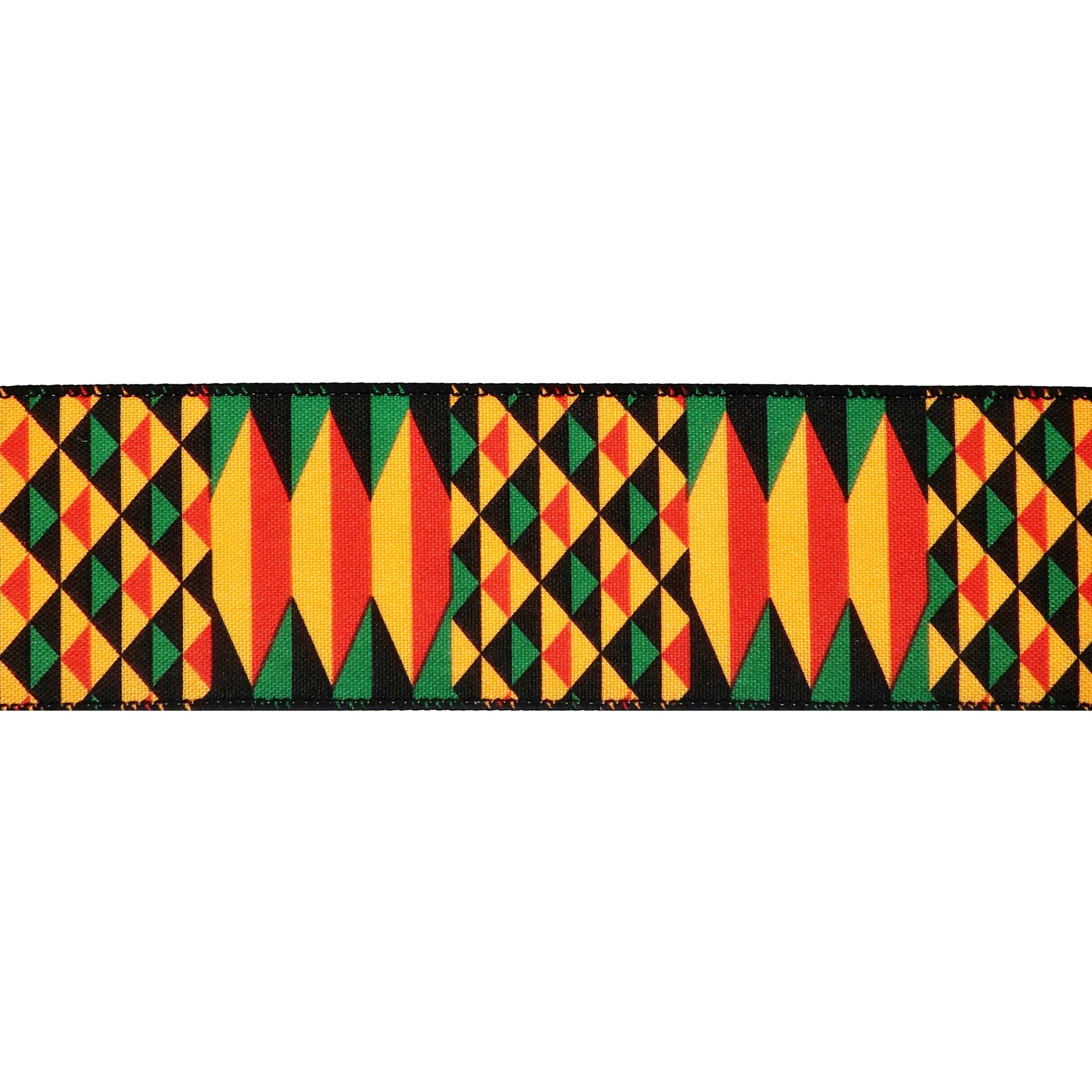 2.5" x 3yd. Faux Linen Wired Geometric Ribbon by Celebrate It™